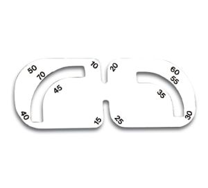 Szablon do wycinania kształtów o promieniu 10-70 mm Bohle